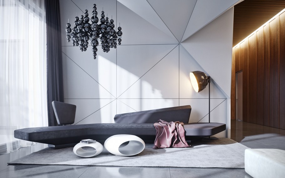 Яркая спальня в современном стиле