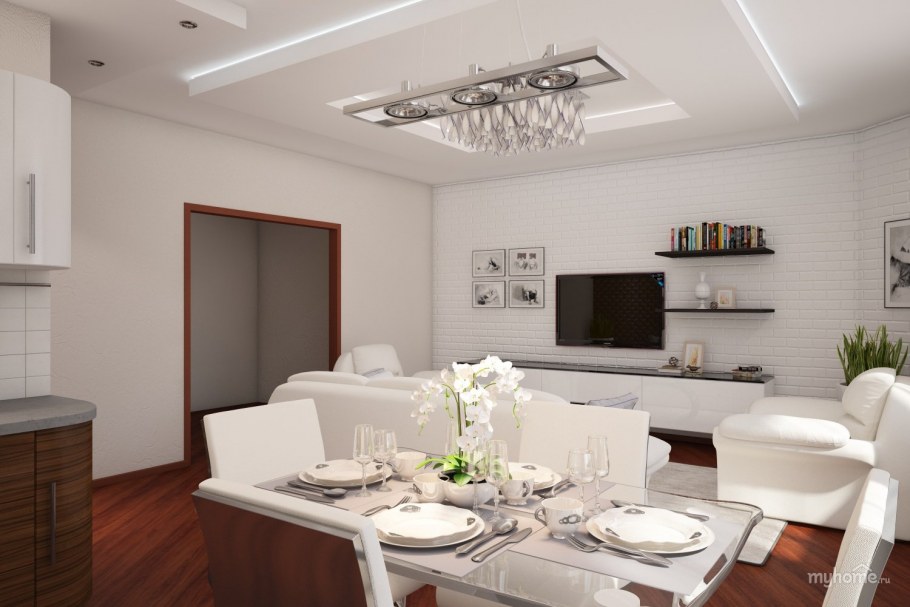 Оливковый цвет в интерьере гостиной