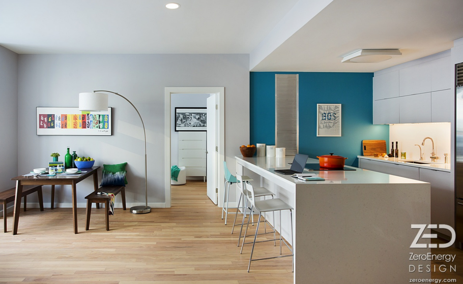 Покраска стен в кухне гостиной