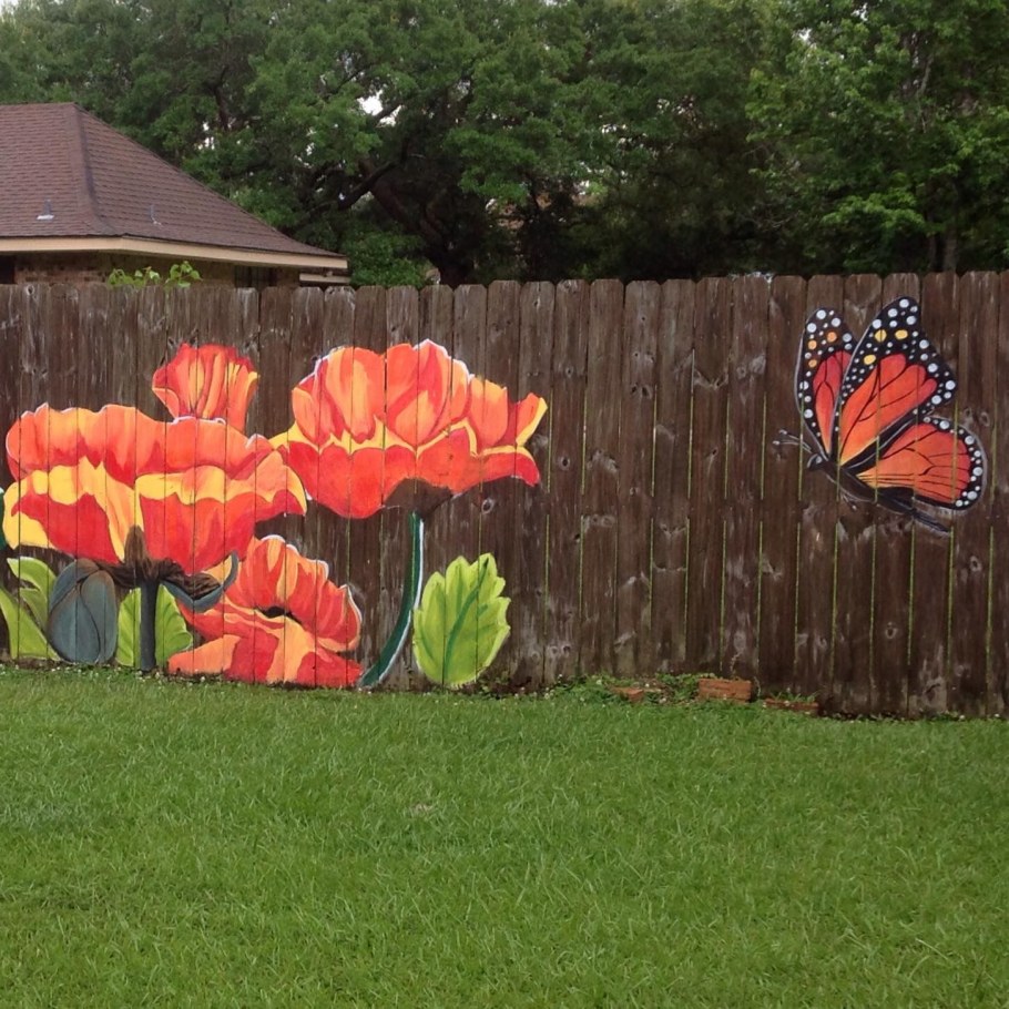 Украшение забора из профнастила