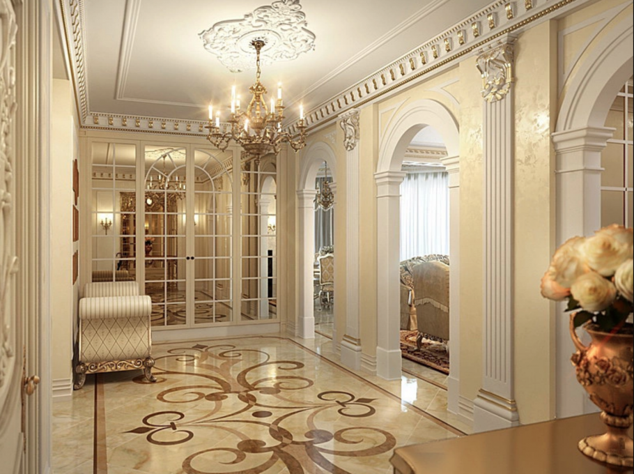 Абстракция в классическом французском интерьере