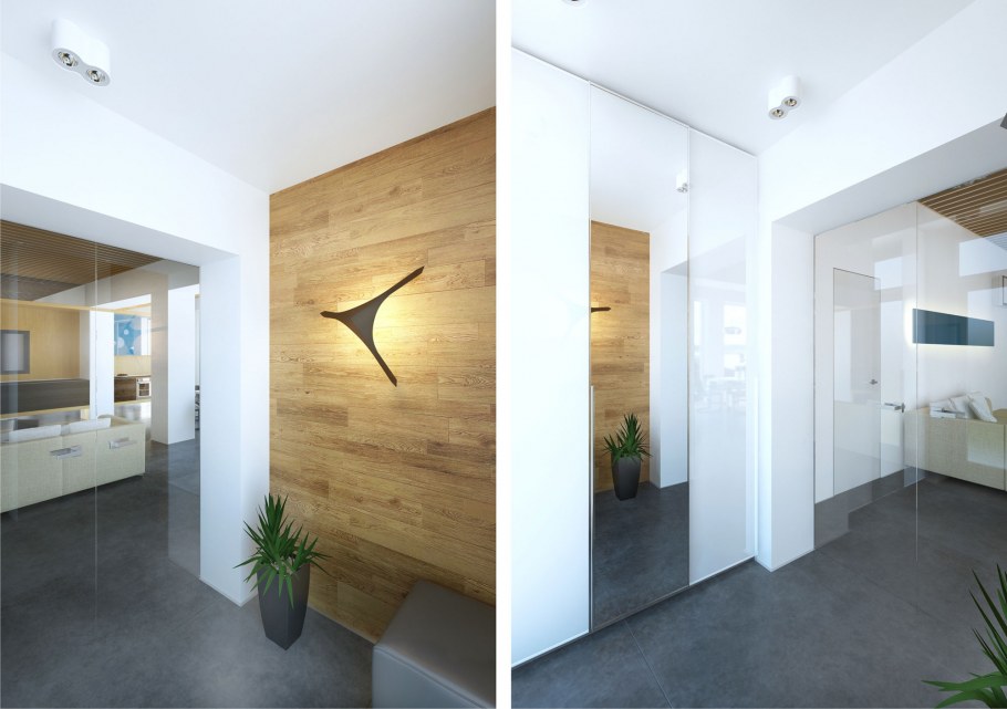 Прихожая в частном доме Минимализм