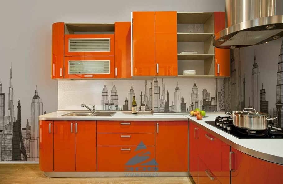 Оранжевая кухня