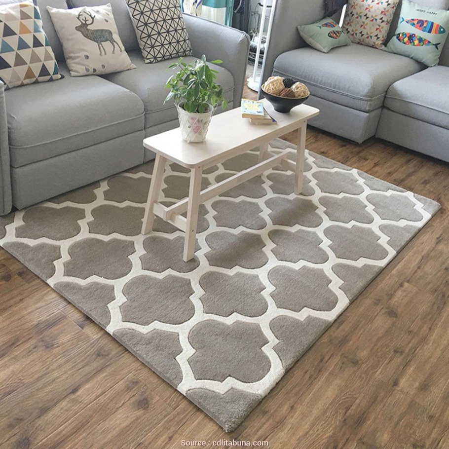 Ковер серый современный