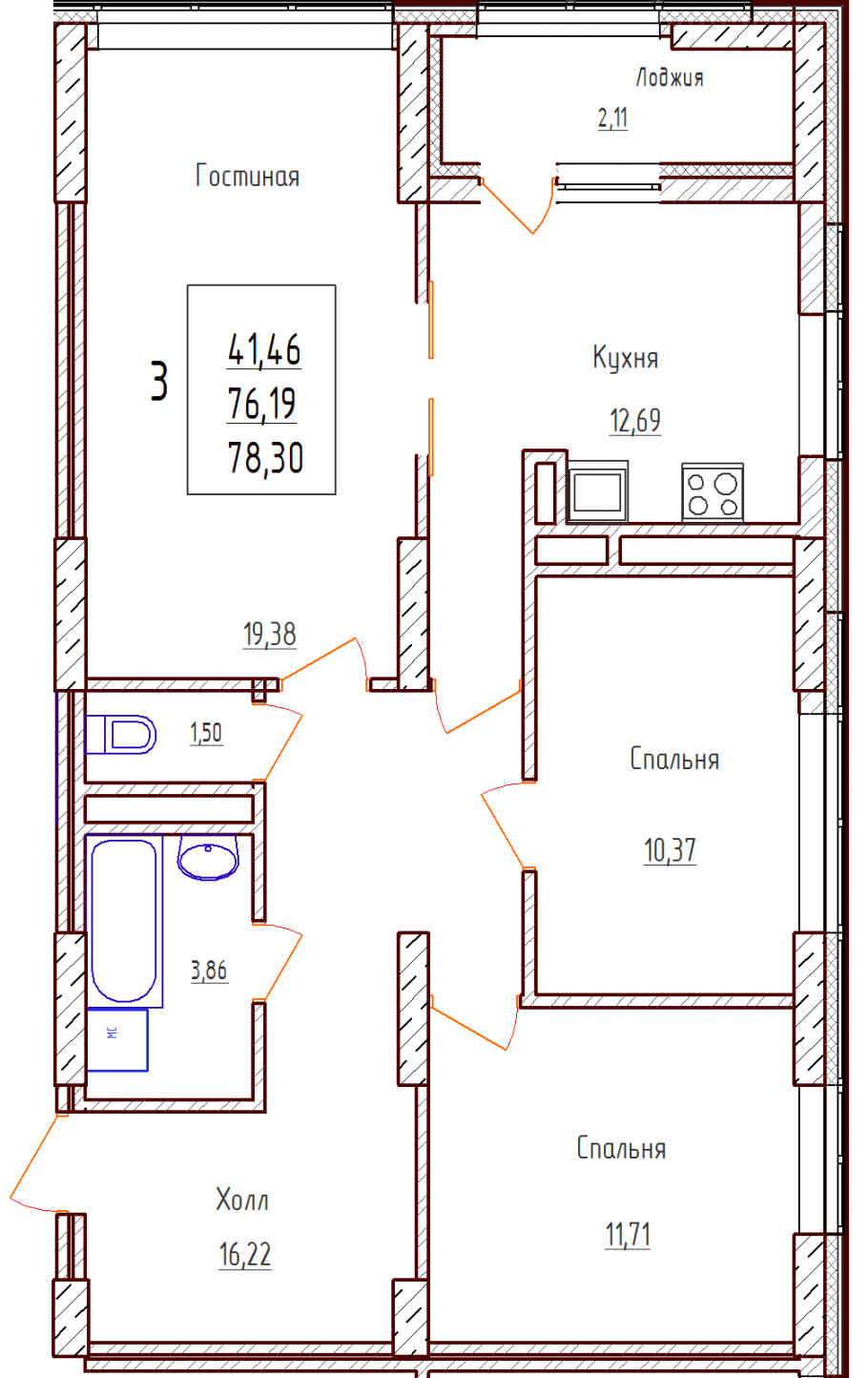 Планировка большой квартиры