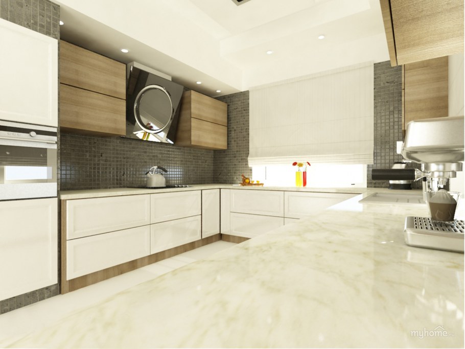 Эко стиль кухня в бежевом стиле