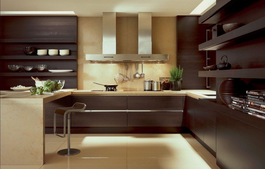 Кофейная кухня в интерьере