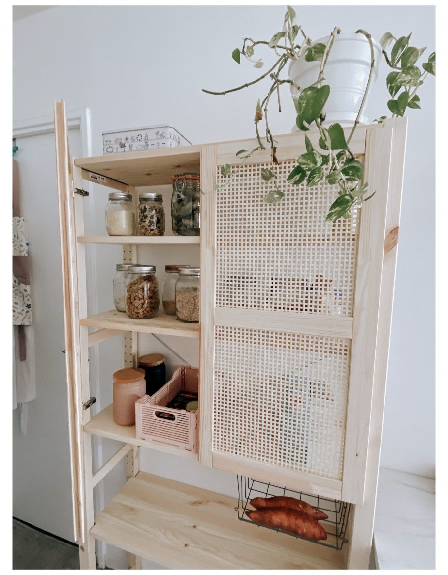 Ивар модуль д/хранения/складной стол, сосна, 80x30-104x155 см