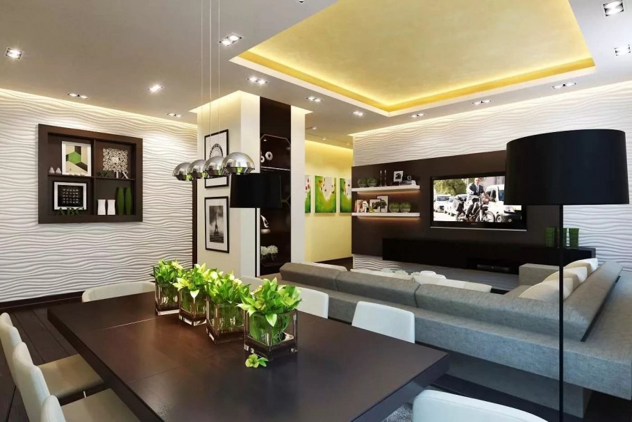 Кухня-гостиная в современном стиле