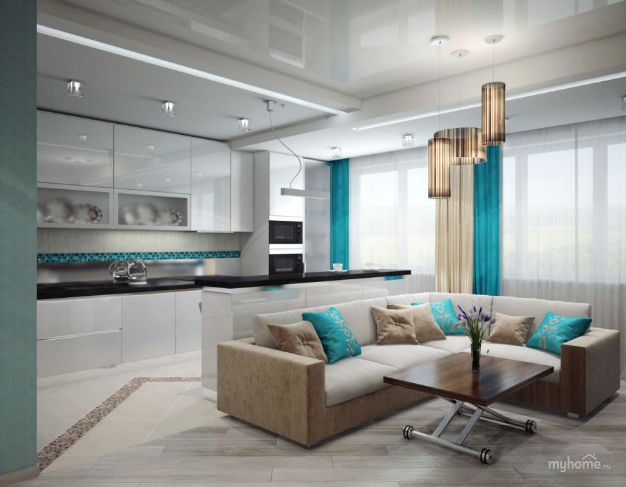 Кухня-гостиная в стиле Минимализм