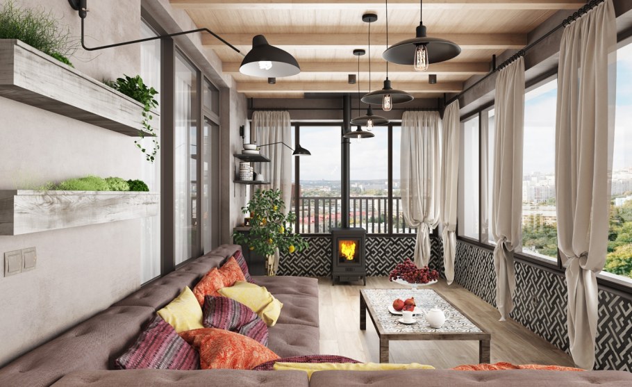 Балкон в средиземноморском стиле