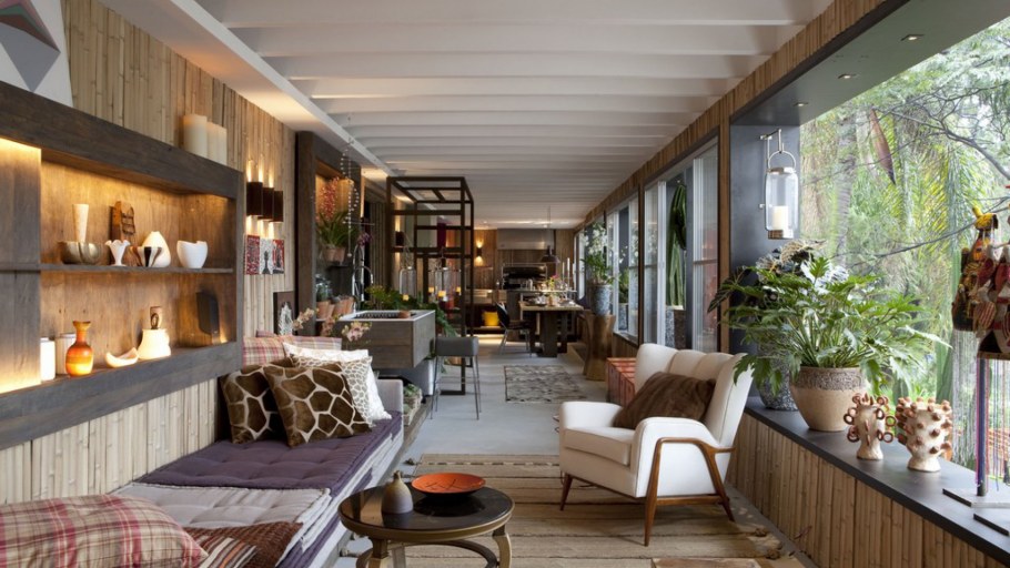 Интерьер террасы в жилом доме