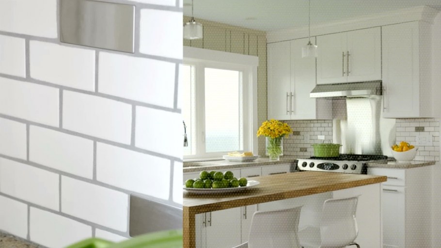 Плитка на фартук для кухни кирпичики