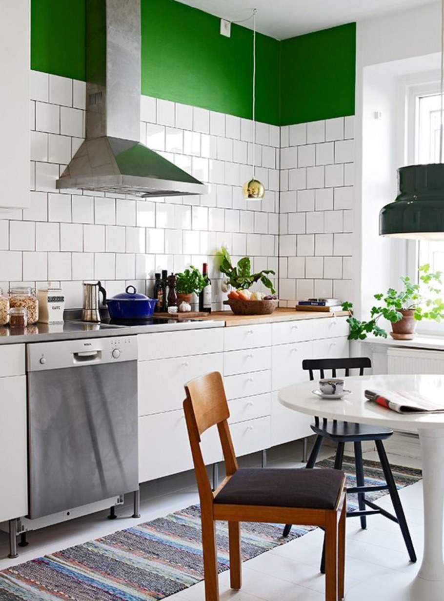 Кухня икеа Дублин зеленая