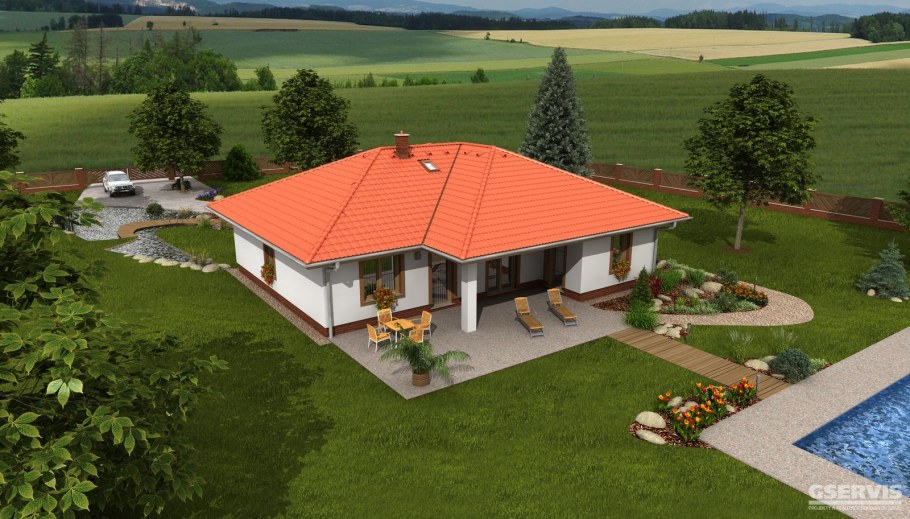 Одноэтажный дом бунгало