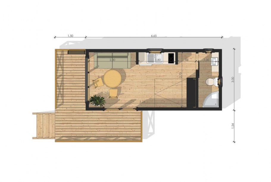 Бунгало планировка