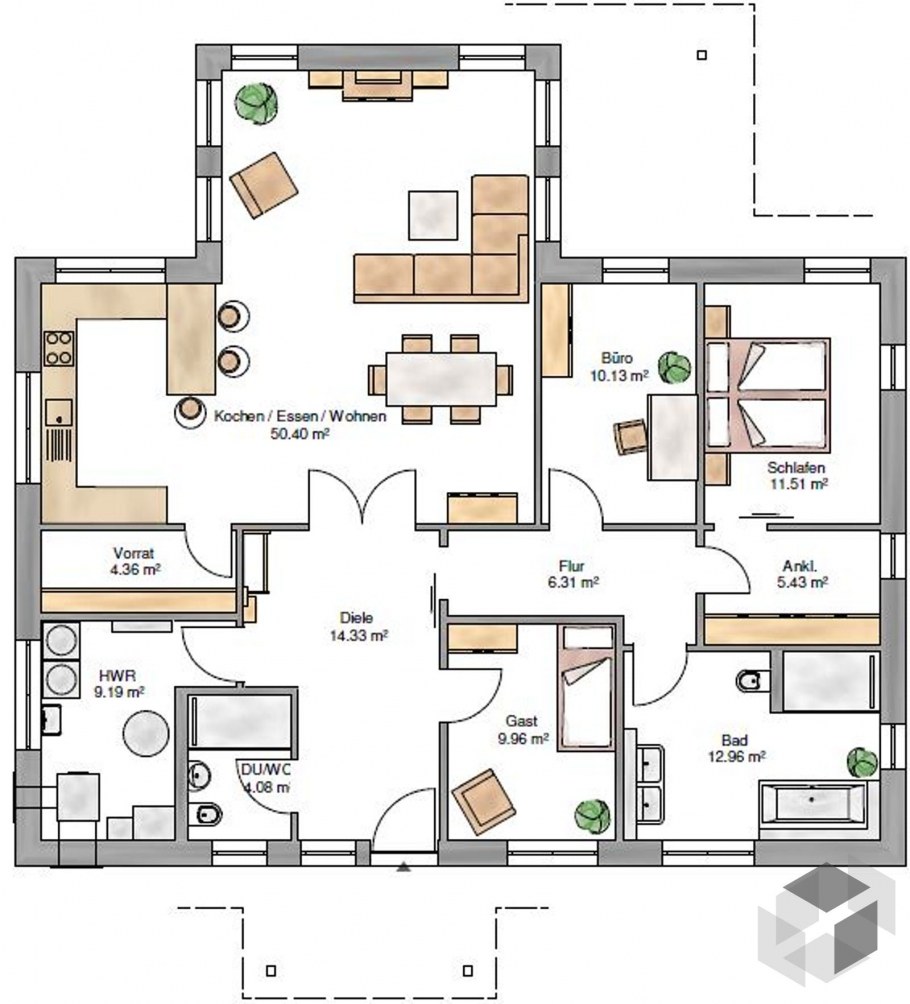 Дом бунгало каркас