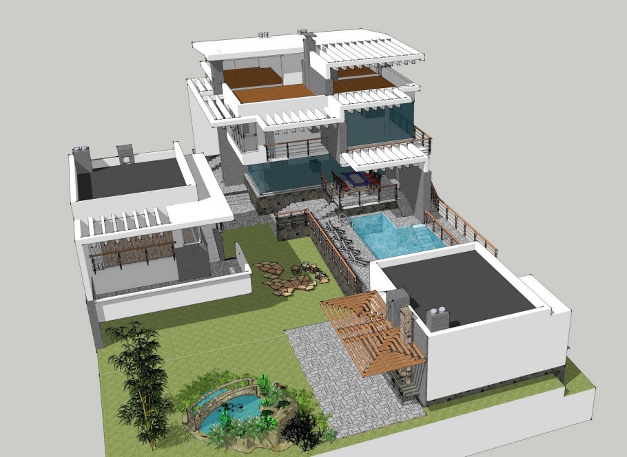 Дом с бассейном планировка