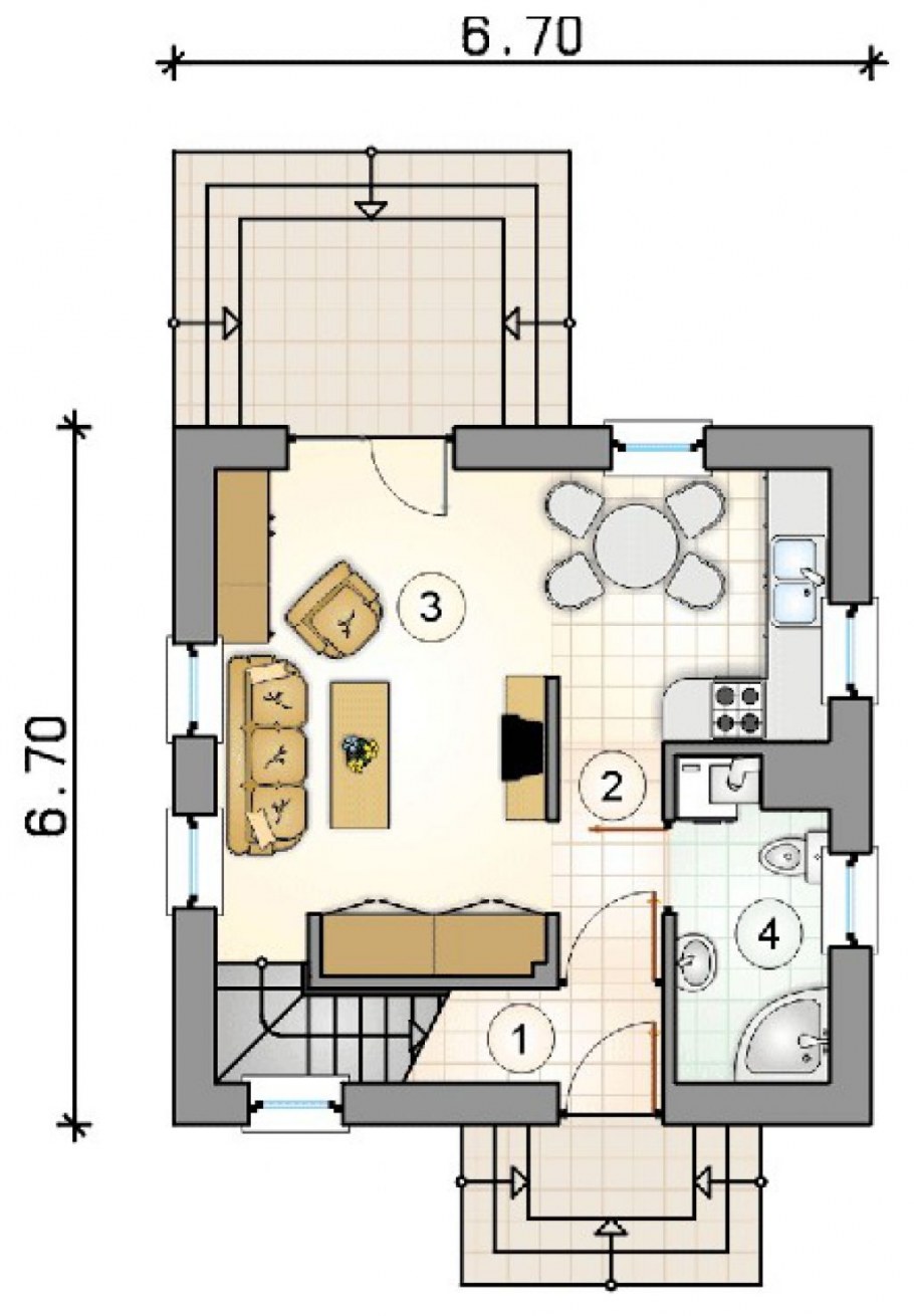 Небольшой уютный домик планировка