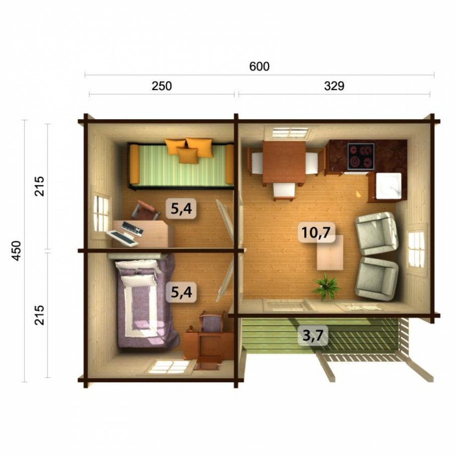 Дачный дом 6 на 4 планировка
