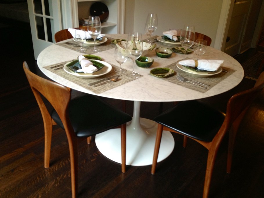 Круглый стол стекло 90 см гибкое