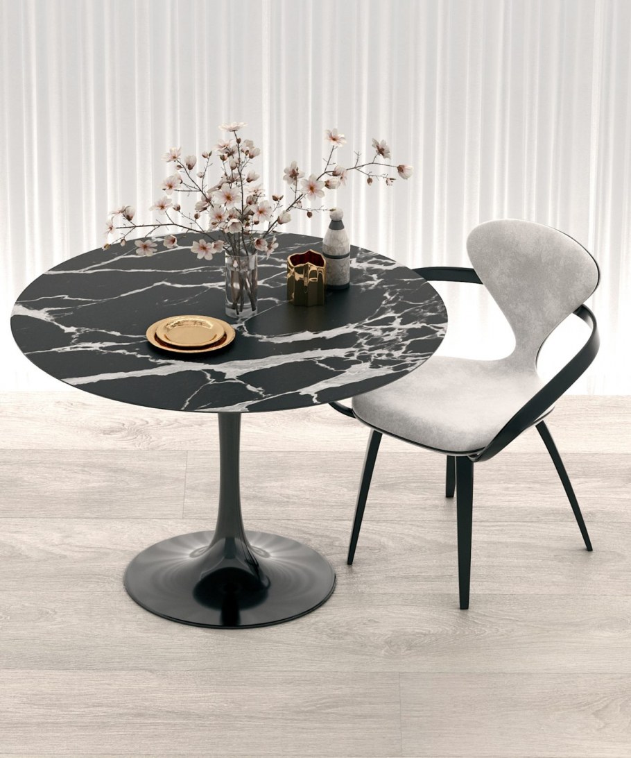 Стол Тулип черный мрамор