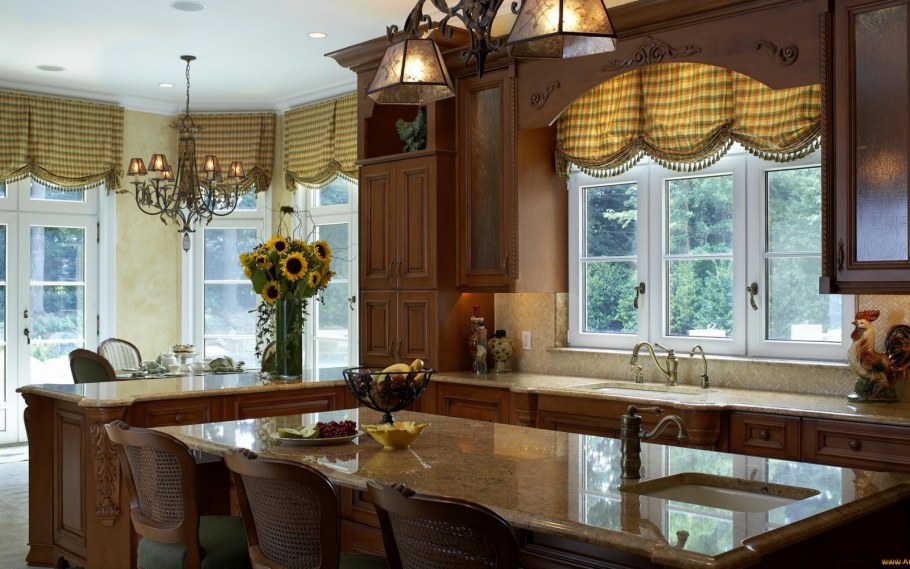 Интерьер кухонного окна