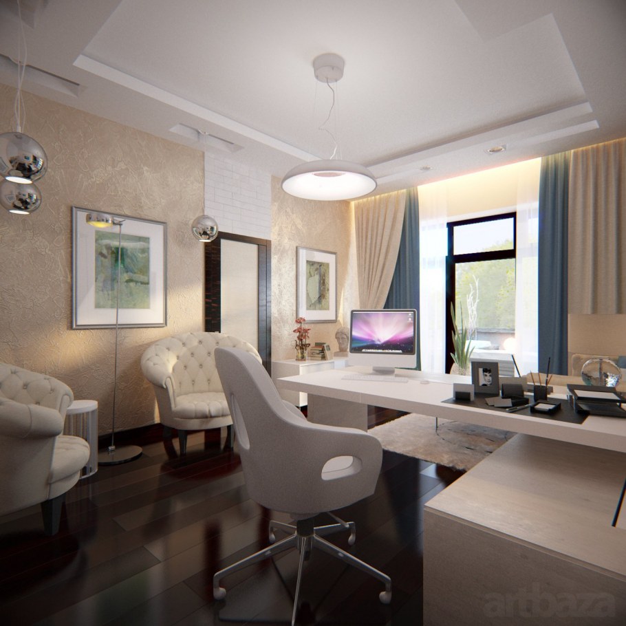 Интерьер небольшого кабинета