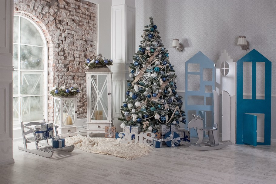 Украшение гостиной к новому году