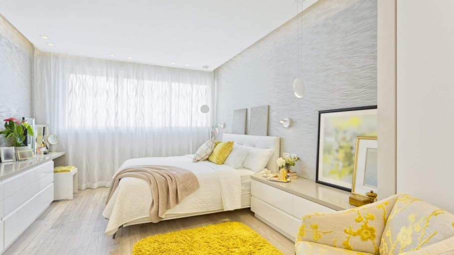 Желтый цвет по фен шуй в спальне