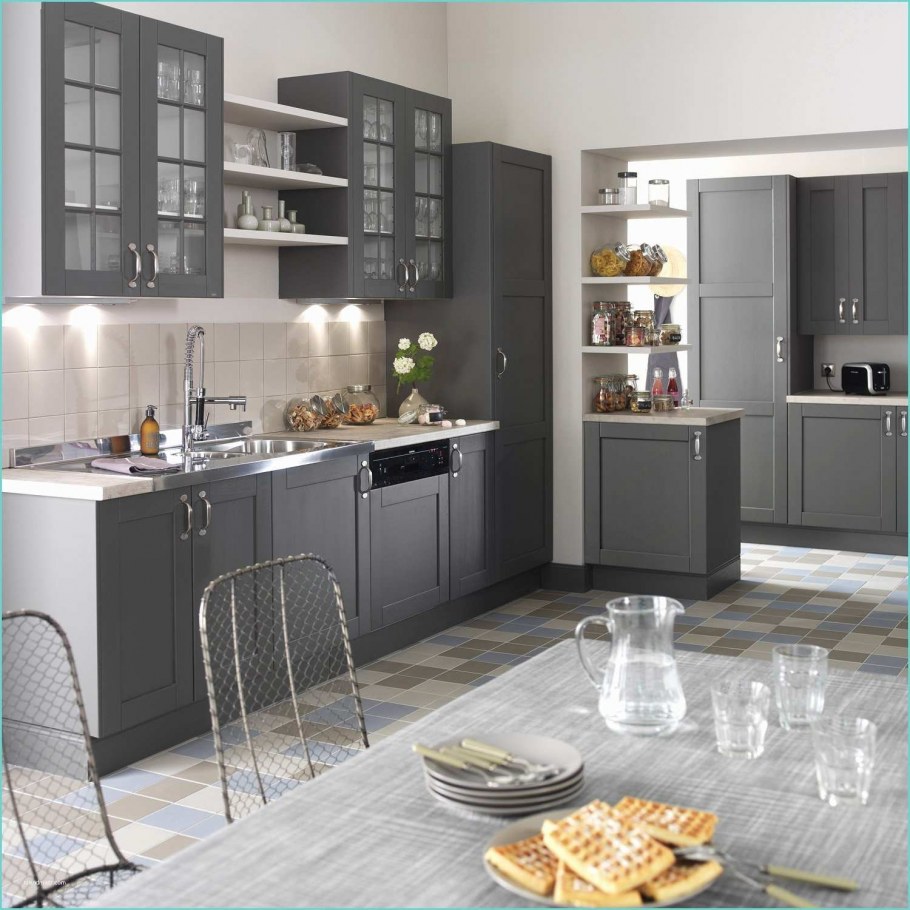 Кухня Леруа Леда серая