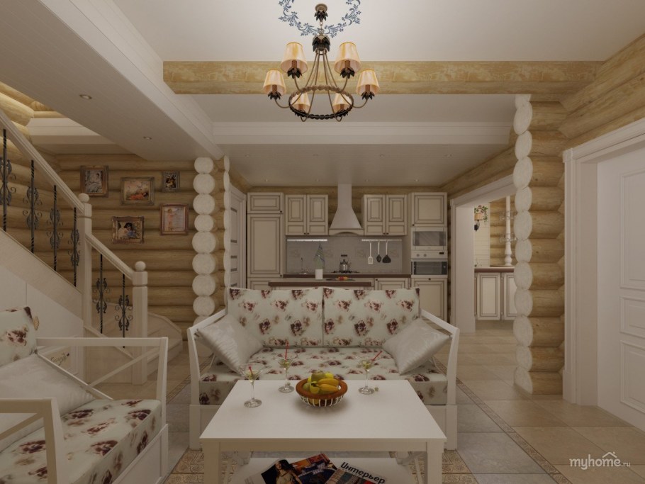 Интерьер бани в стиле Прованс