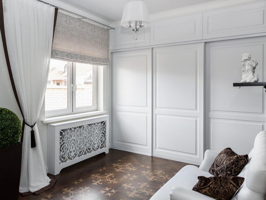 Шкаф купе Неоклассика белый