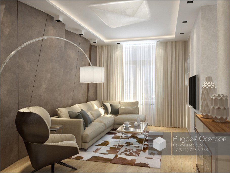 Штукатурка в гостиную современная