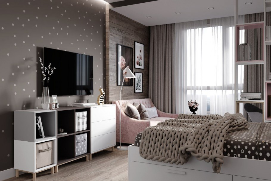 Стильная спальня для девушки