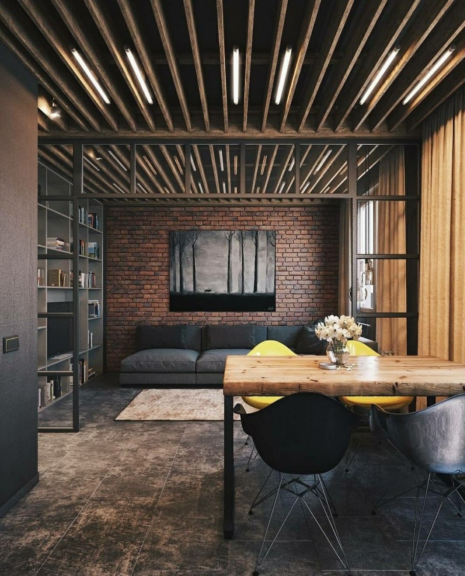 Тосканский стиль балки на потолке