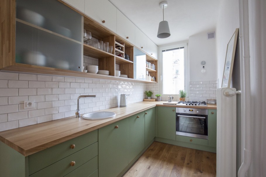 Кухня икеа КНОКСХУЛЬТ зеленая