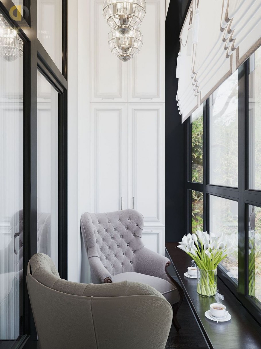 Лоджия в стиле классика