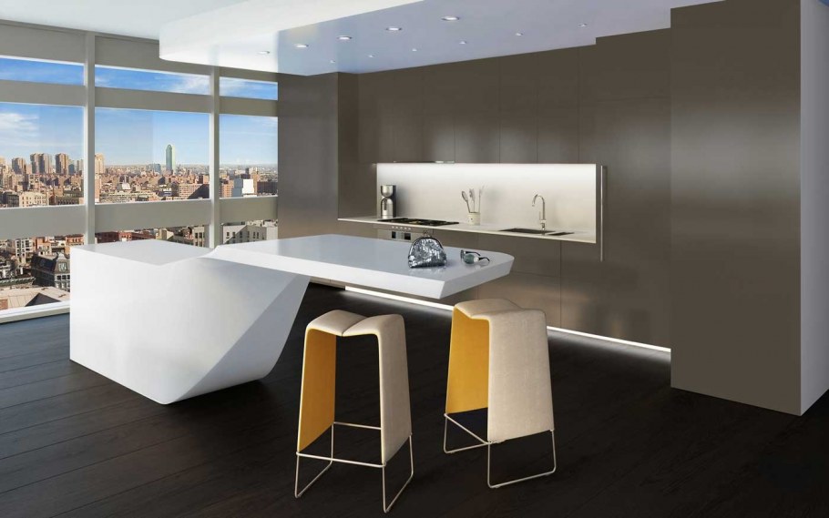 Футуристический интерьер кухни