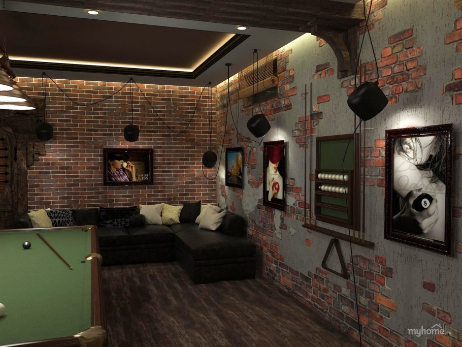 Бильярдная комната интерьер