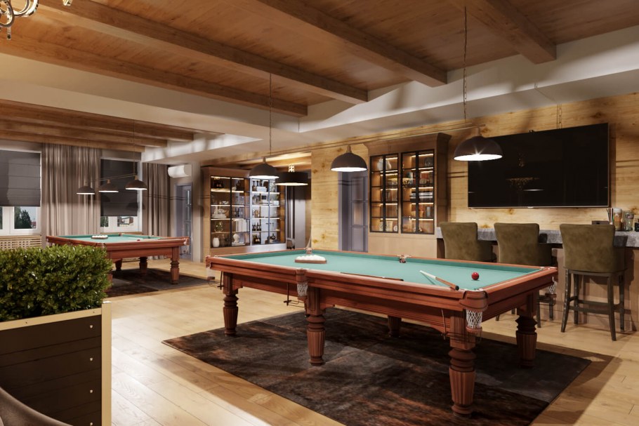 Бильярдная в стиле лофт