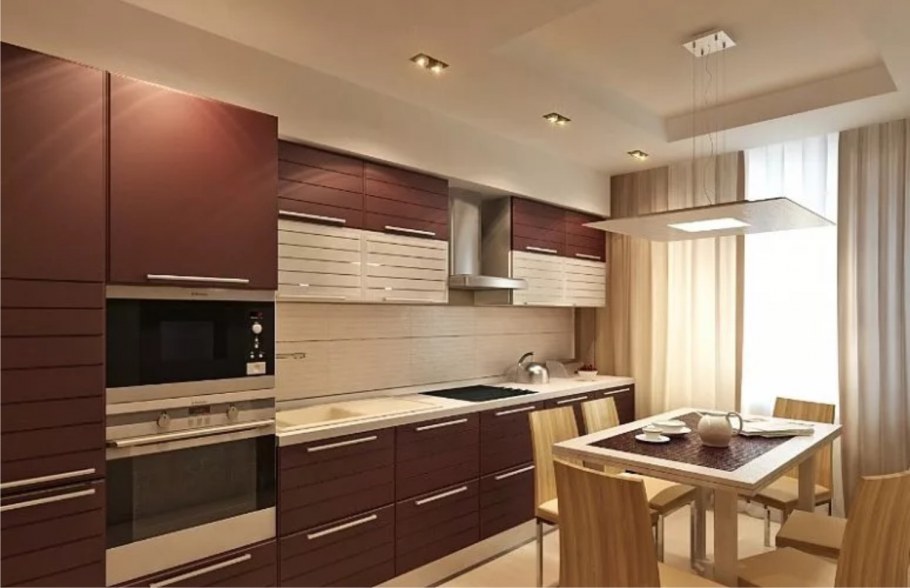 Кухня зебрано в интерьере