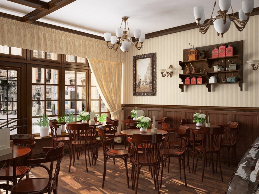Кофейня в старинном стиле