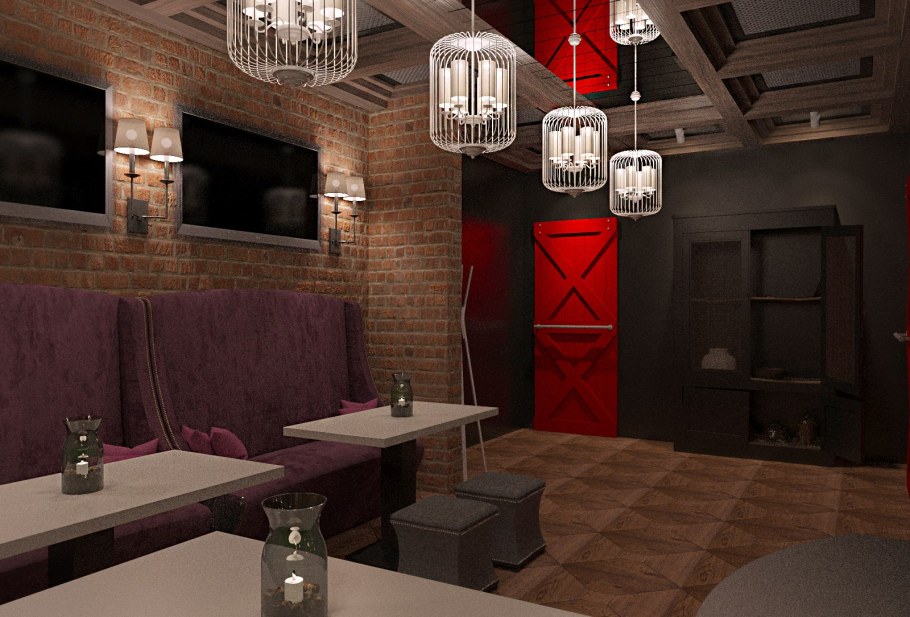 Интерьер караоке бара