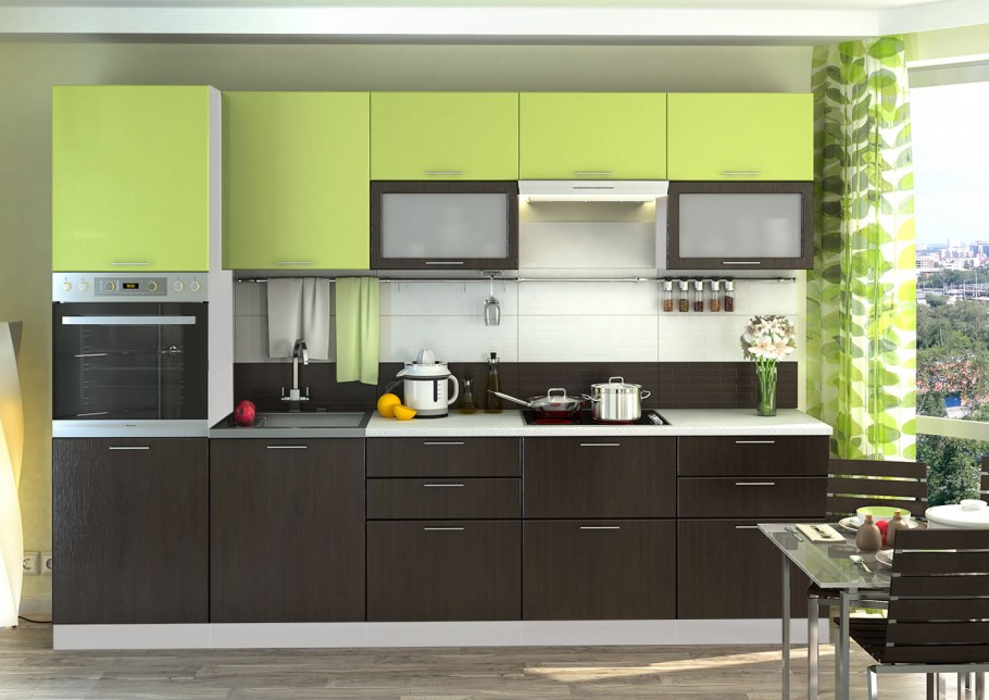 Кухня Валерия м лайм глянец венге