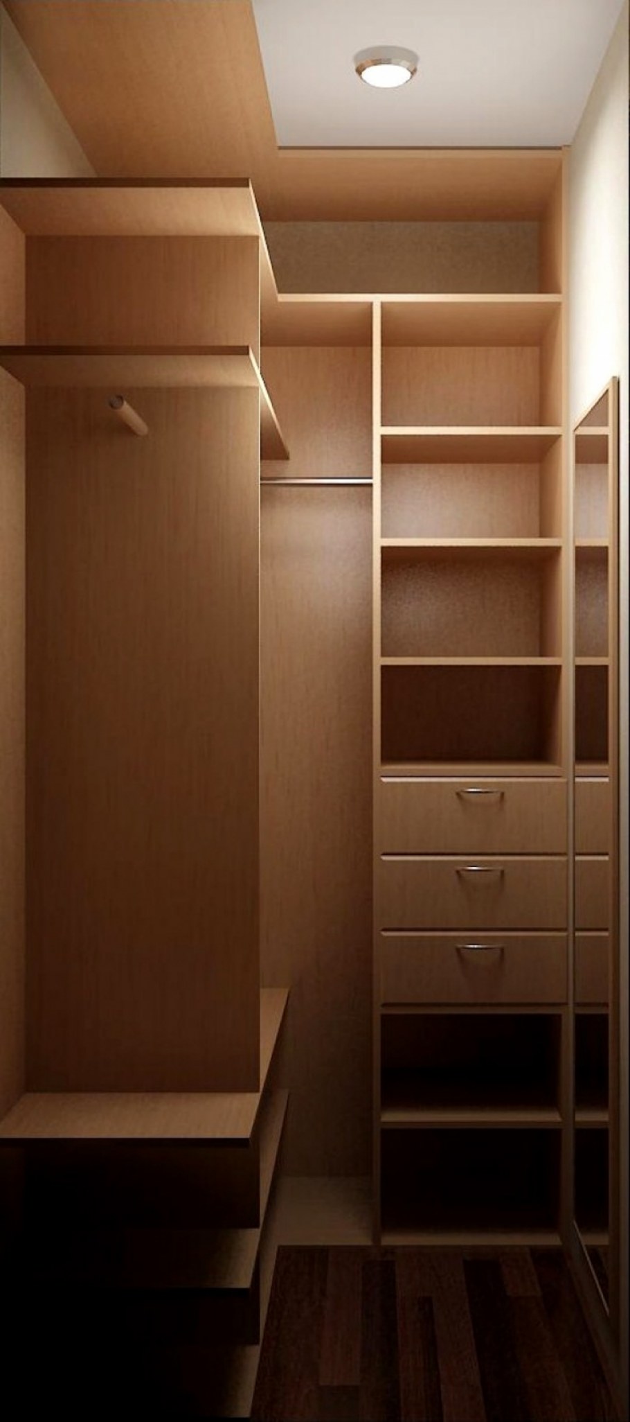 Гардеробная в кладовке