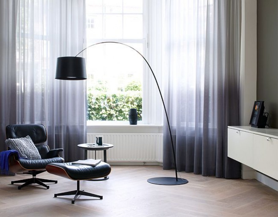 Шторы градиент в интерьере