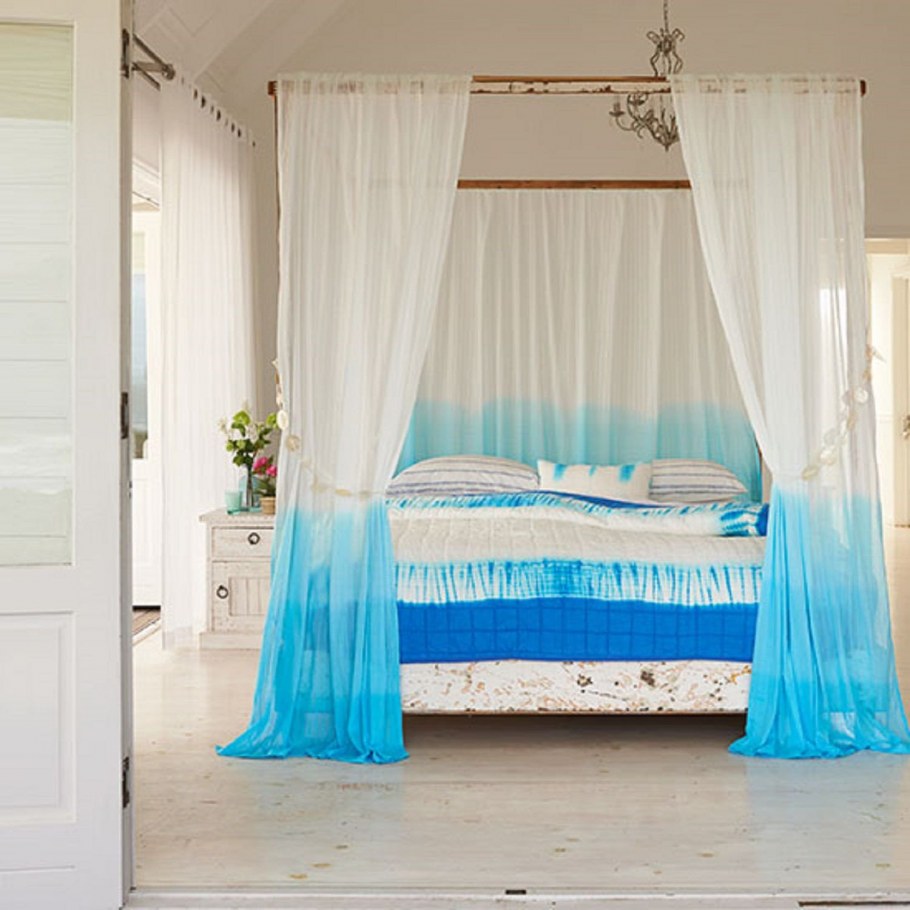 Шторы омбре зеленые