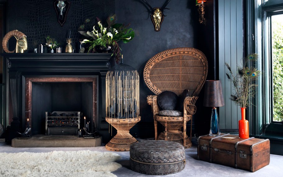 Камин в стиле бохо