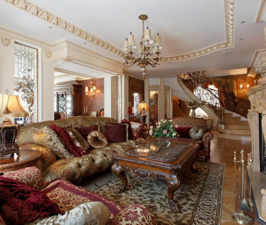 Шикарная гостиная в доме
